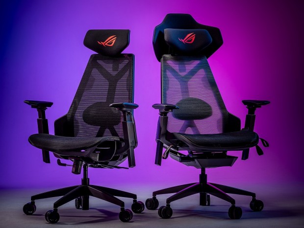 ゲームに没入できる遮音パネル付きメッシュゲーミングチェア「ROG Destrier Ergo Gaming Chair」