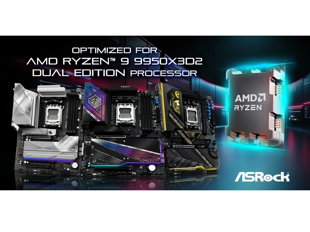 ASRockのSocket AM5マザーボードが「Ryzen 9 9950X3D2 Dual Edition