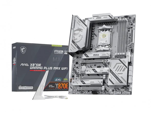 64MB大容量BIOS ROM搭載のホワイトマザーボード、MSI「MAG X870E GAMING PLUS MAX WIFI」