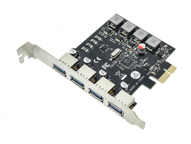 4ポート同時接続でも安定する電圧モジュール搭載USB3.0拡張カード、エアリア「ACTIVE WING」