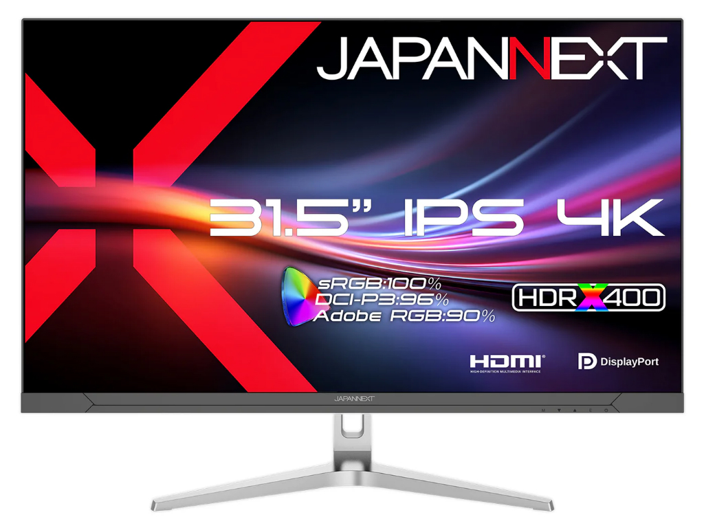 JAPANNEXT、2,000:1の高コントラストIPSパネル採用31.5型4K液晶「JN