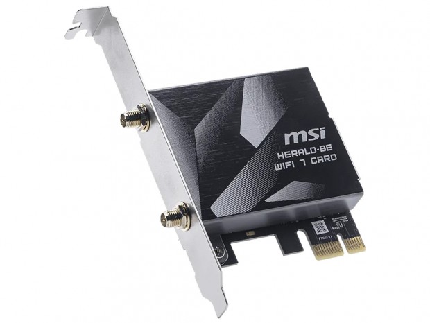 MSI、最大5.7GbpsのWi-Fi 7対応PCIe無線LANカード「HERALD BE9400 WiFi 7 PCIe Card」発表