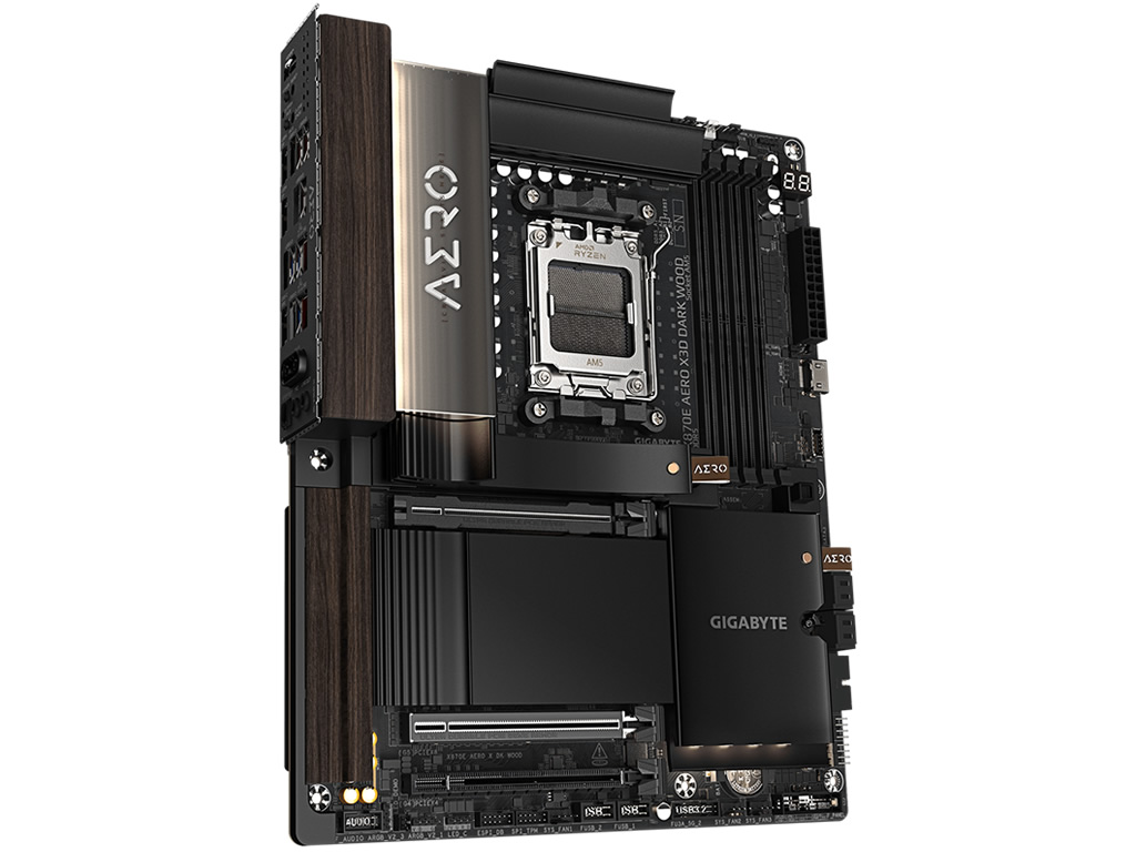 GIGABYTE、ダークウッド採用のX870Eマザーボード「X870E AERO X3D DARK