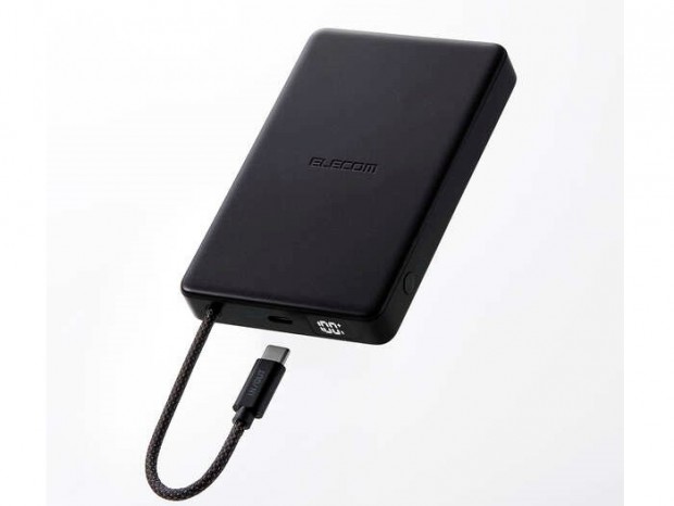 高い安全性と4倍の長寿命。エレコム、半固体電池採用ケーブル一体型モバイルバッテリー