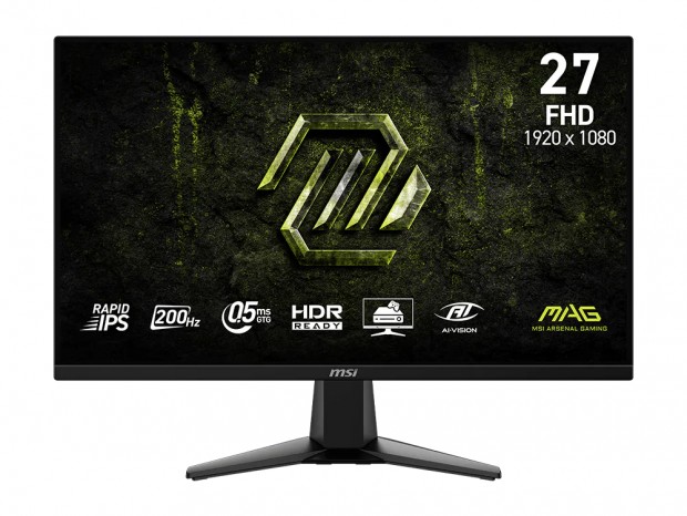 0.5msのRapid IPSパネル採用27型ゲーミング液晶、MSI「MAG 275F E20」