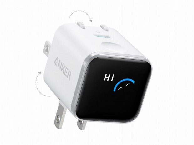 アンカー、充電状況をリアルタイム表示する急速充電器「Anker Nano Charger（45W, Display, スイングプラグ）」