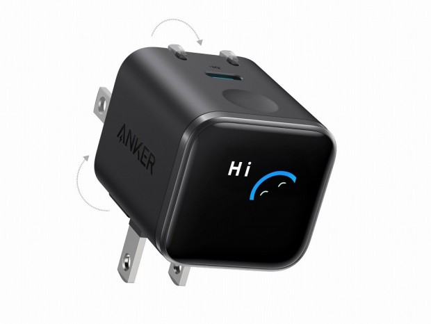アンカー、充電状況をリアルタイム表示する急速充電器「Anker Nano Charger（45W, Display, スイングプラグ）」