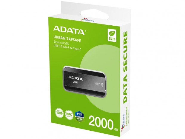 NFCタップロック機能搭載したセキュアポータブルSSD、ADATA「URBAN TAPSAFE」