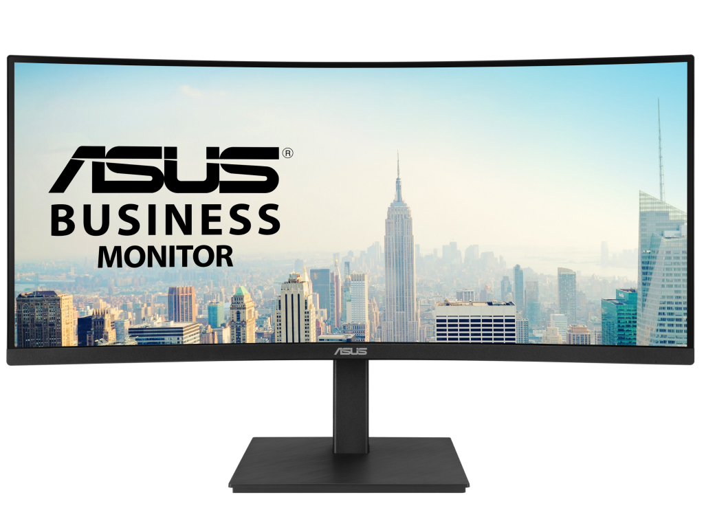 ASUS、96W給電や有線LAN搭載の34型曲面ウルトラワイドディスプレイ