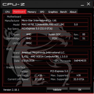 MAG X870E TOMAHAWK MAX WIFI
