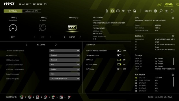 MAG X870E TOMAHAWK MAX WIFI
