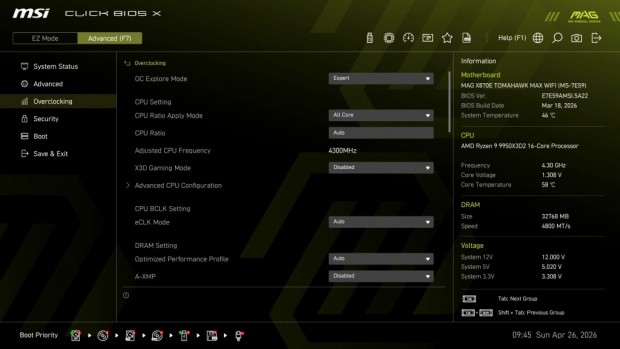 MAG X870E TOMAHAWK MAX WIFI