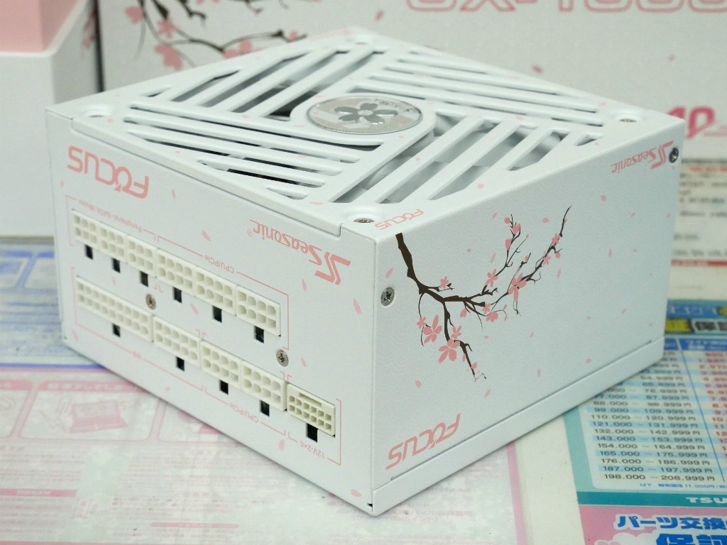 桜デザインの数量限定1,000Wフルモジュラー電源ユニットがSeasonicから