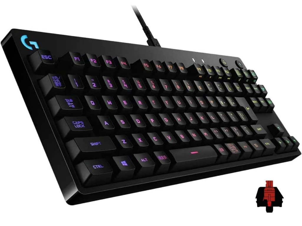Logicool G PRO ゲーミングキーボード GX RED リニア 今日のお買い得) GX REDリニア採用テンキーレスゲーミングキーボード