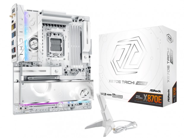 ASRock、Taichiシリーズ初の純白デザインモデル「X870E Taichi White」発表