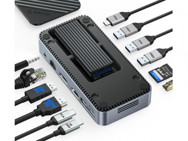 ORICO、100W給電や8TB M.2 SSDに対応する11-in-1ドッキングステーションなど計2モデル