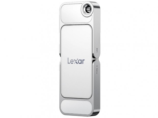 最大転送2,000MB/sのデュアルコネクタ対応USBメモリ型SSD、Lexar「Dual Drive Portable SSD D70E」