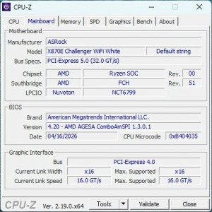 X870E Challenger WiFi White