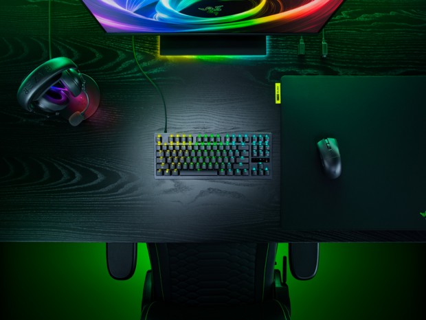 8,000Hz HyperPolling対応、Razerの競技向けテンキーレスキーボード「Huntsman V3 Tenkeyless 8KHz」