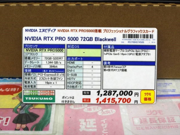 「NVIDIA RTX PRO 6000 Blackwell」発売