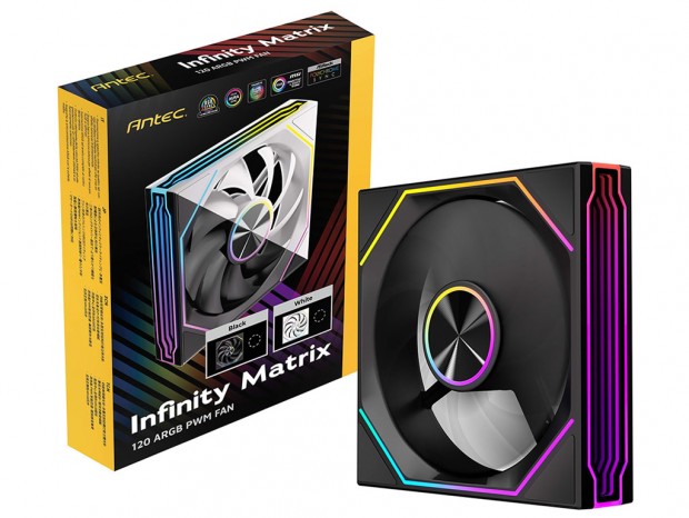 合わせ鏡をイメージした120 mm ARGBファン、Antec「Infinity Matrix 120 ARGB」発売
