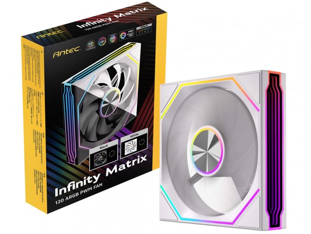 合わせ鏡をイメージした120 mm ARGBファン、Antec「Infinity Matrix 120 ARGB」発売