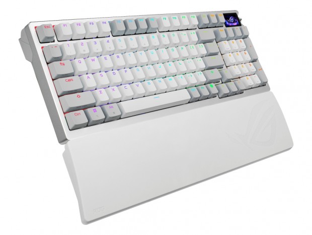 磁気スイッチとOLED搭載の8K対応ゲーミングキーボード、ASUS「ROG Azoth 96 HE Lite」ほか2モデル