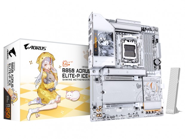GIGABYTE、オリジナルキャラクターデザインのATXマザーボード「B850 AORUS ELITE-P ICE」