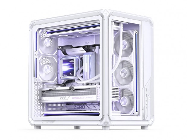 アルミフレーム採用の白いデュアルチャンバーPCケース、JONSBO「X400 PRO White」