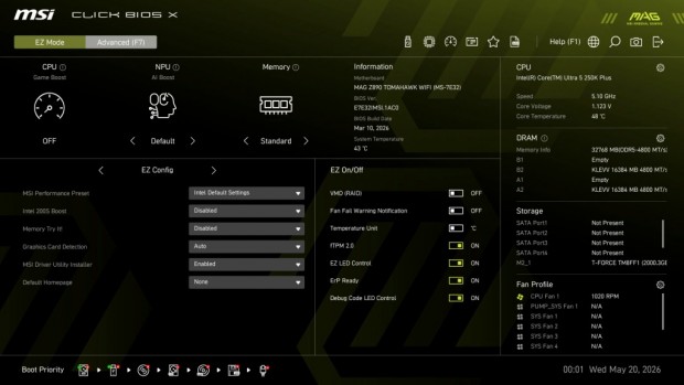 MAG Z890 TOMAHAWK WIFI