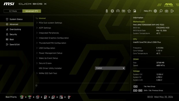 MAG Z890 TOMAHAWK WIFI