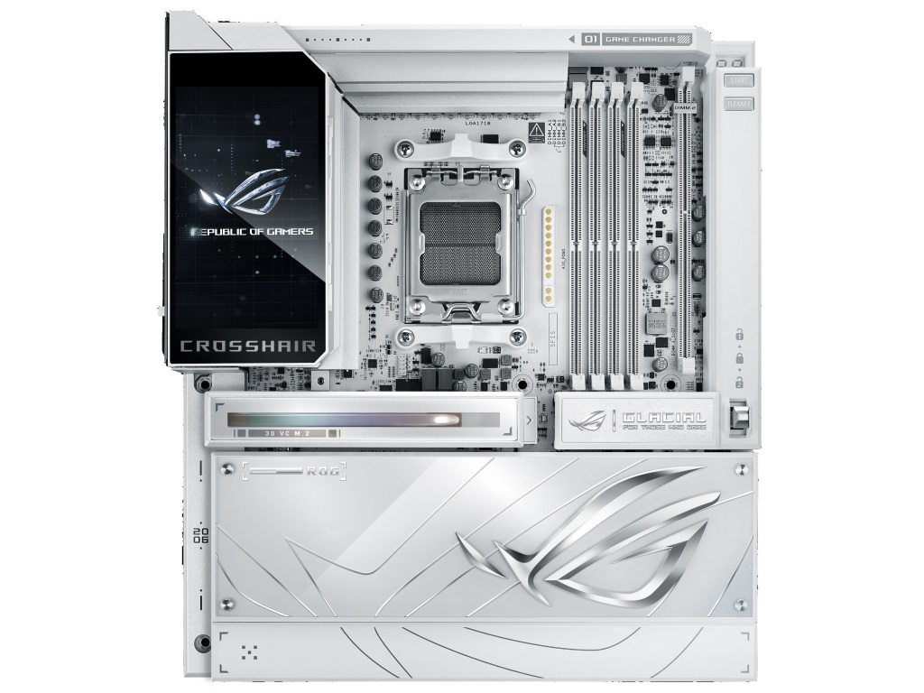 ASUS、約26万円のホワイト仕様AM5最上位マザーボード「ROG CROSSHAIR
