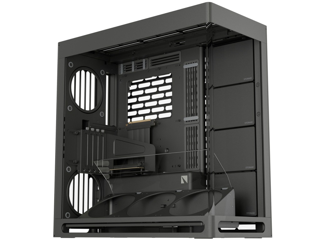 420mm AIO水冷対応の曲面ピラーレスPCケース、HAVN「HS 420 VGPU