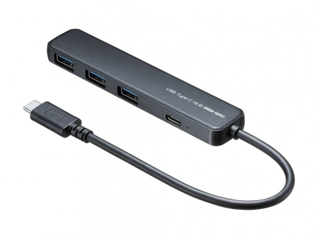 最大100WのPD給電に対応するスリム4ポートUSBハブがサンワサプライから