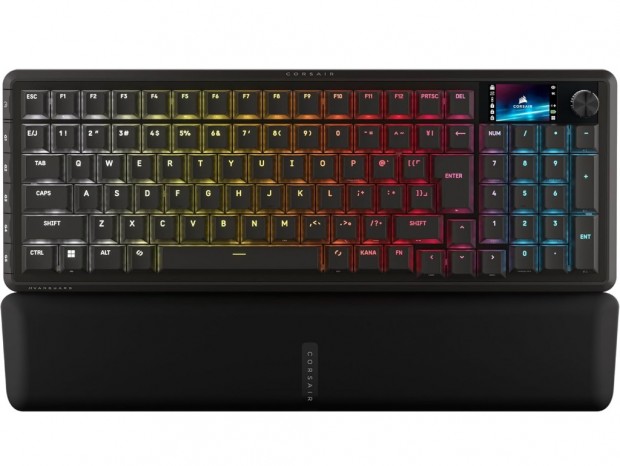 1.9インチLCDとGキー搭載96％ゲーミングキーボード、CORSAIR「VANGUARD 96」シリーズ発売