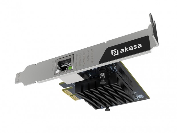 Akasa、Realtek RTL8127ATチップを採用する省電力な10ギガビットLANカード