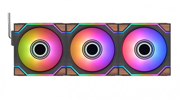 SWAFAN 120 EX INFINITY ARGB Sync PC Cooling Fan Wood Edition
