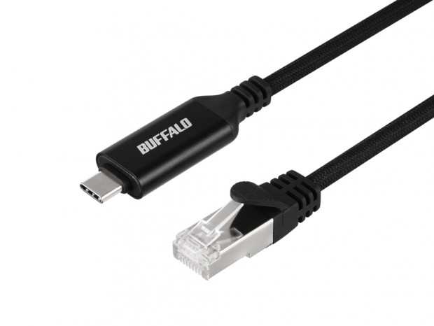 バッファロー、バックの中でも絡みにくい磁力でまとまるUSB Type-C to LAN変換ケーブル