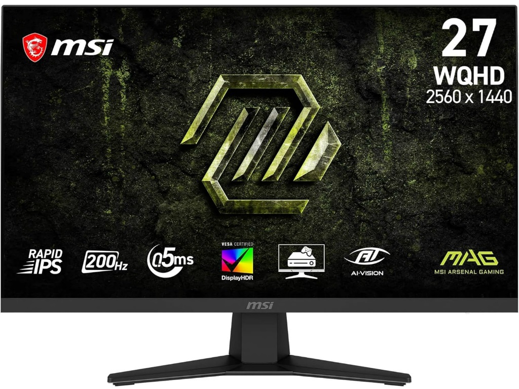 200Hz/0.5ms対応の27型WQHDゲーミングディスプレイ、MSI「MAG 274QF