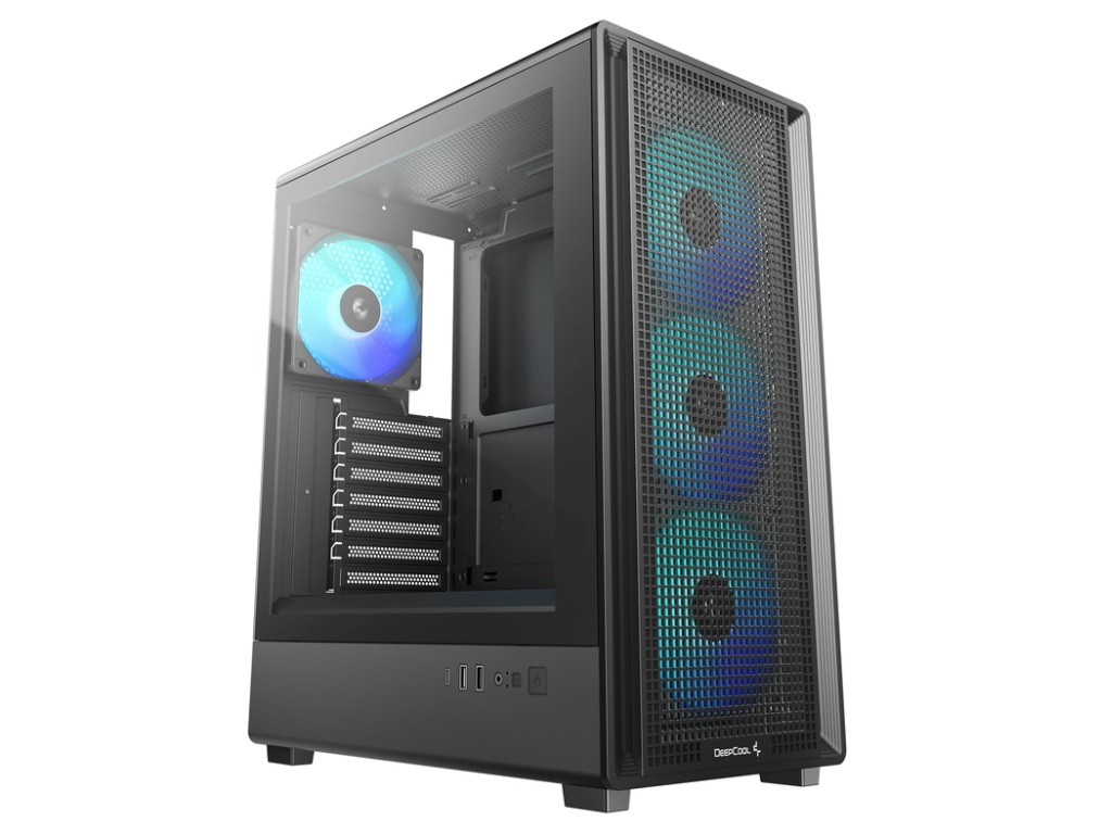 未開封 DeepCool ミドルタワー PCケース ピラーレス ファン4基搭載 DeepCool、ARGBファン4基標準で税込6,980円の高コスパミドルタワー