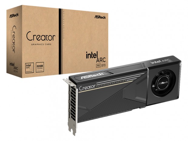 ASRock、ビデオメモリ32GBのIntel Arc Pro B70採用プロ向けグラフィックスカード発売