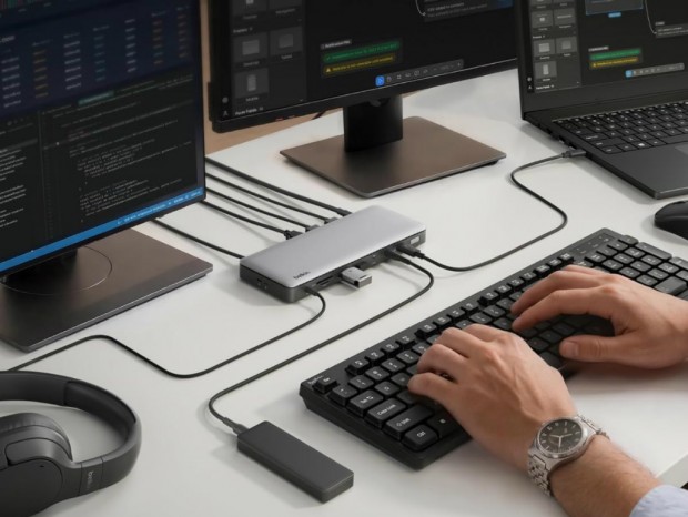 ベルキン、96W給電や2.5G LAN搭載の14-in-1 Thunderboltドッキングステーション
