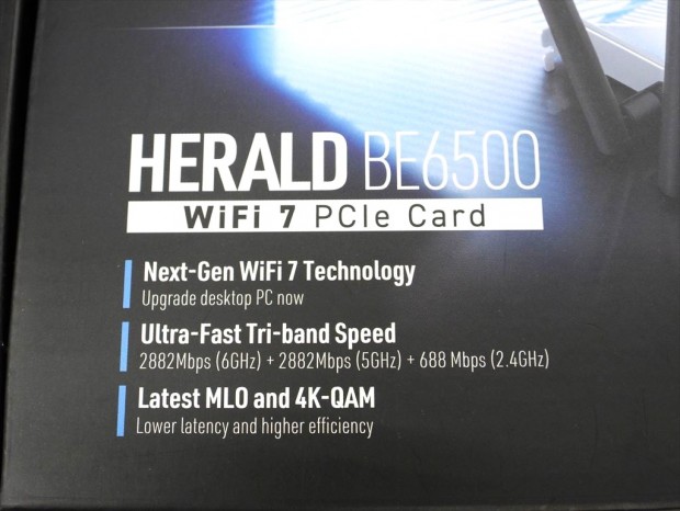MSIのWi-Fi 7カード「HERALD BE6500」