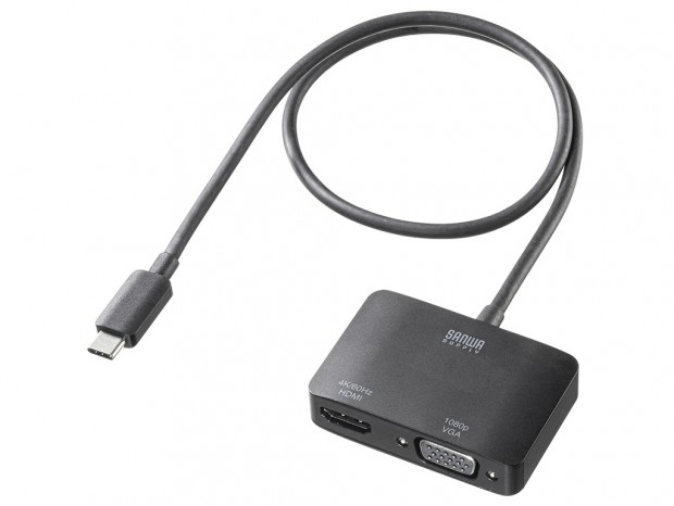 Type-CからHDMI＋VGAへ同時出力、最大3画面環境を実現する変換アダプタ