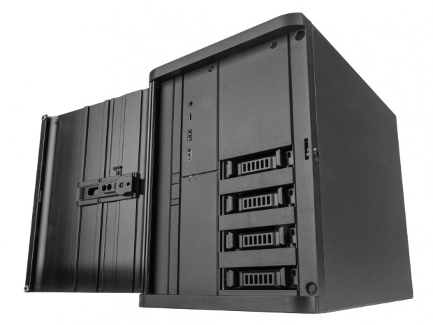 4基のU.2ホットスワップベイを搭載するNAS向けMini-ITXケース、SilverStone「CS240」