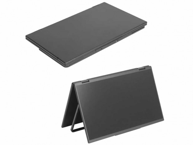 4K×2画面を縦に展開、サンコー「15.6インチ上下2画面拡張デュアルモニター 4K」
