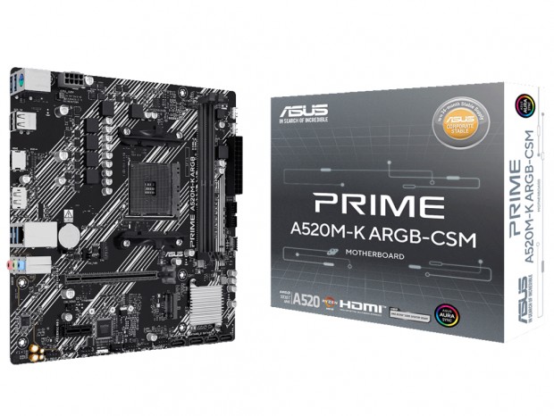 税込5,980円のAM4マザーボード、ASUS「PRIME A520M-K ARGB-CSM」発売