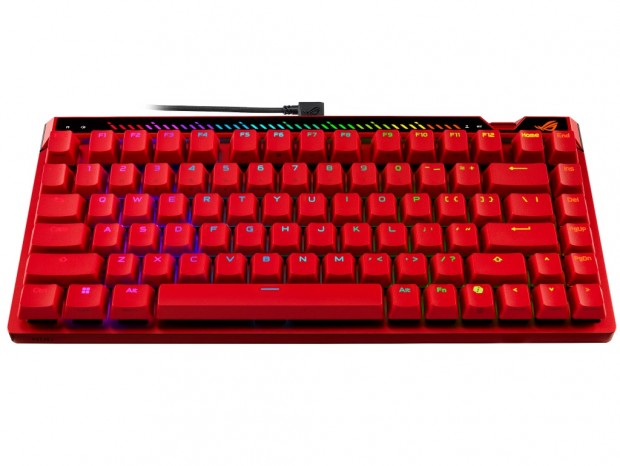 独自磁気スイッチ採用75％キーボード、ASUS「Falchion Ace 75 HE」に真っ赤な新色追加