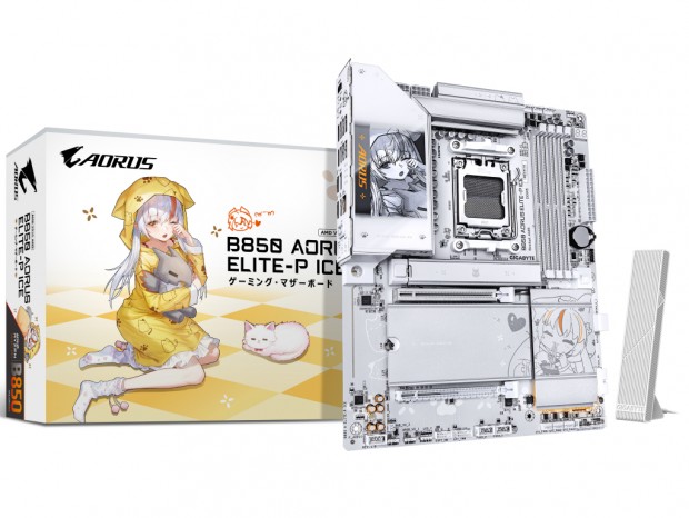 GIGABYTE、神鷹凛デザインの白いATXマザーボード「B850 AORUS ELITE-P ICE」発売