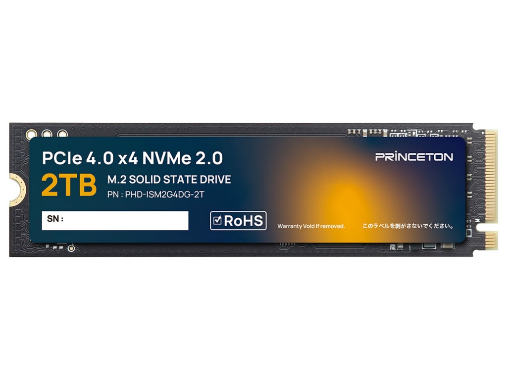 プリンストン、最大7,100MB/sのPCIe 4.0対応M.2 SSD「PHD-ISM2G4DG